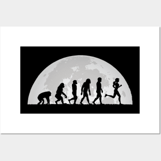 Running Evolution Moon for Runners Posters and Art